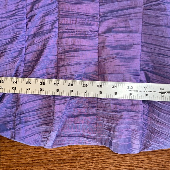 Jessica McClintock Violet Purple Iridescent Ruffled Strapless Party Dress Sz 10 - Picture 14 of 16